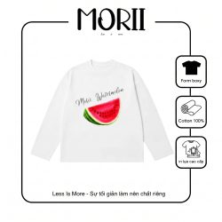 Áo thun boxy tay dài MORII Watermelon