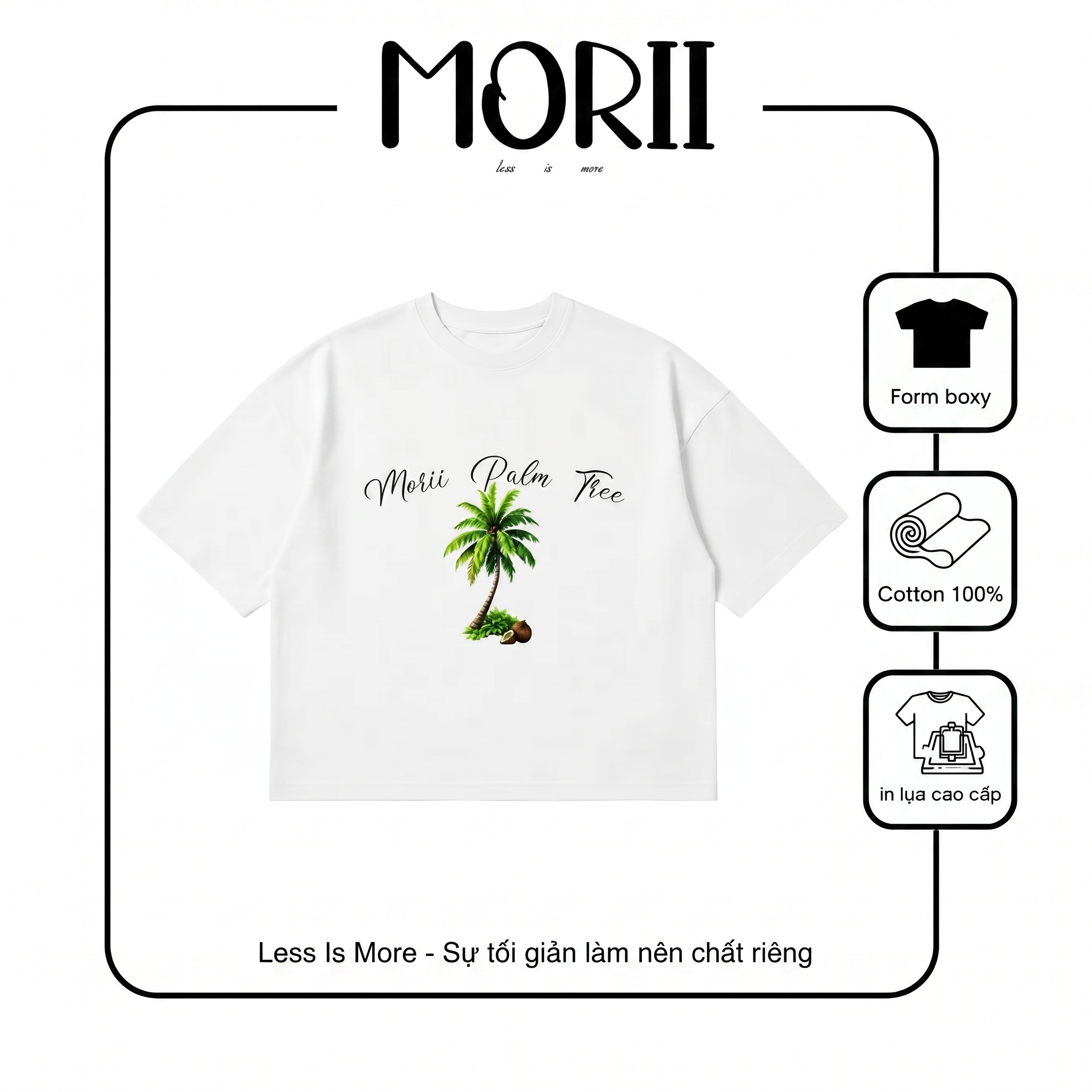 Áo thun Boxy tay ngắn Morii Palm Tee